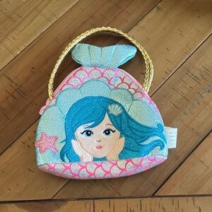 Sparkly Mermaid Girls Glitter Handbag - Blue & Pink